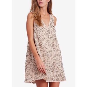 [S] Free People Shine On Beaded Lace Mini Dress